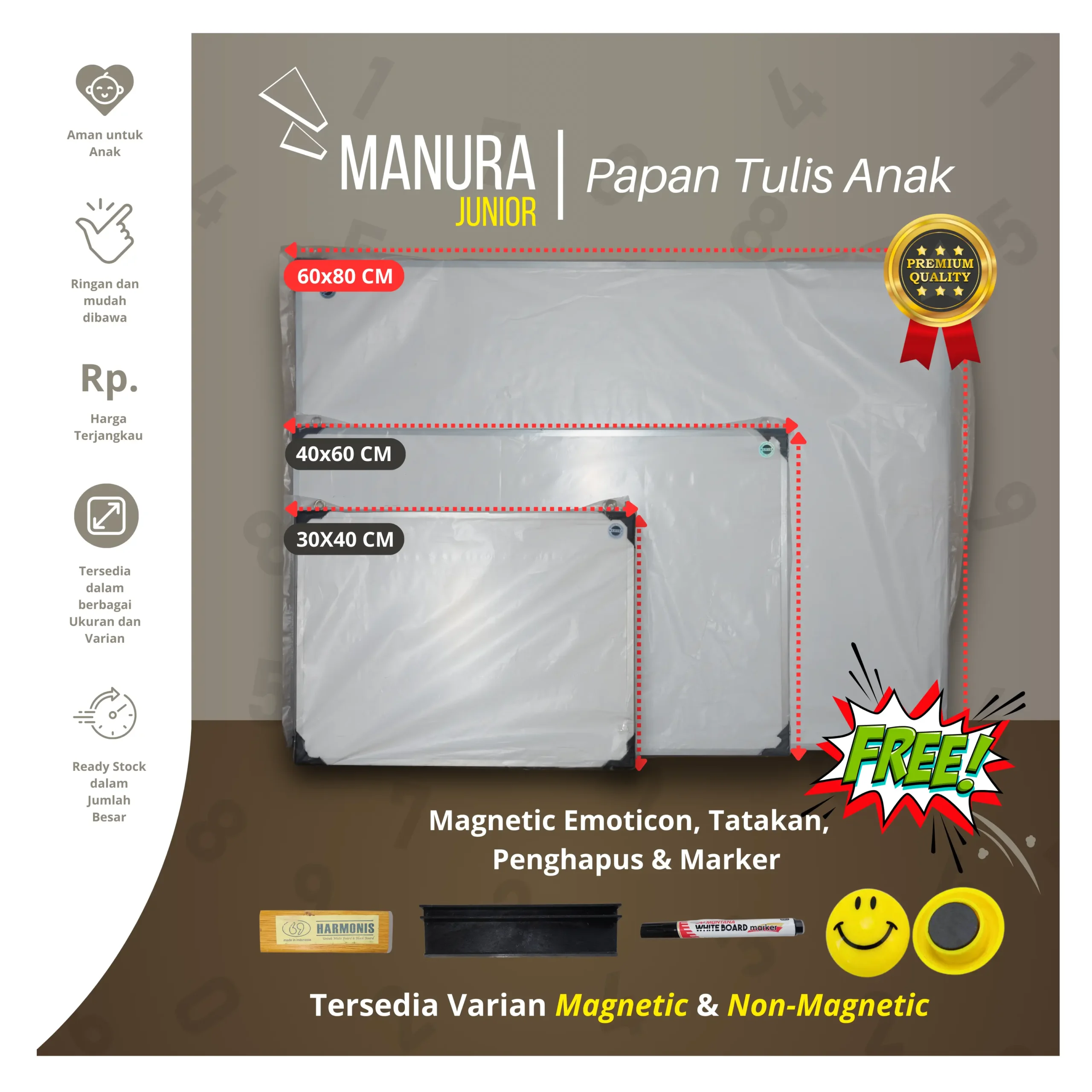 Papan tulis kecil MYBOARD untuk belajar anak